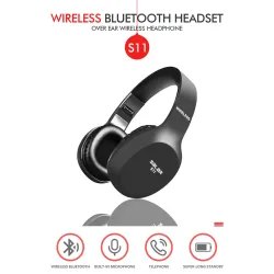 Salar S11 Wireless Headset Foldable Bluetooth Headphones With MicEar- & Headphones