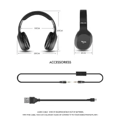 Salar S11 Wireless Headset Foldable Bluetooth Headphones With MicEar- & Headphones