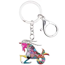 Capricorn Zodiac Sign Keychain KeyringKeyrings