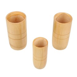 Traditional Chinese Bamboo Suction Cups Acupuncture Anti Cellulite Massage Set 3pcsMassage