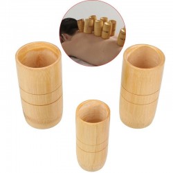 Traditional Chinese Bamboo Suction Cups Acupuncture Anti Cellulite Massage Set 3pcsMassage