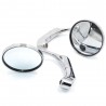 Universal motorcycle aluminum chrome round bar-end mirrorsMirrors