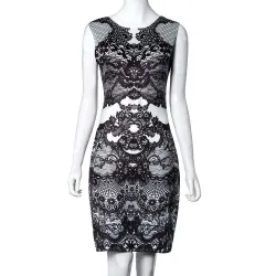 Elegant vintage floral print midi dressDresses