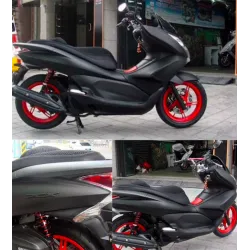 Motorcycle - scooter - matte black vinyl wrap stickerMotorbike parts