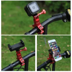 Gopro Hero 5 SJ6000 Xiaomi Yi2 rotatable bike handlebar mount holder adapter bracketMounts
