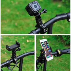 Gopro Hero 5 SJ6000 Xiaomi Yi2 rotatable bike handlebar mount holder adapter bracketMounts
