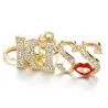Kiss letters - crystal keychainKeyrings