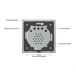 220 - 250V wall crystal glass touch switch panelLights & lighting