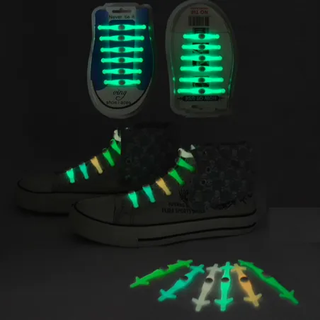 Silicone light up LED luminous shoelaces 12 pcs setShoes