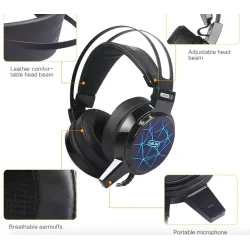 C13 LED gaming headset headphones with microphone & ledHeadsets