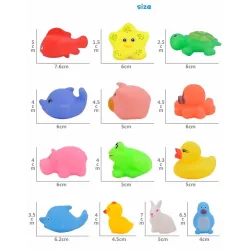 Floating squeeze rubber animals toy 13 pcsToys