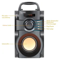 RS-A100 wireless bluetooth speaker with LCD displayBluetooth speakers