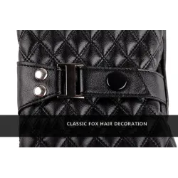 Warm leather winter gloves with touch screen functionGloves