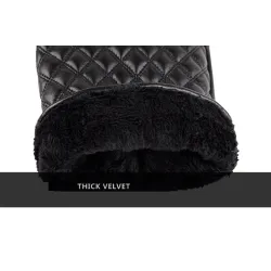 Warm leather winter gloves with touch screen functionGloves