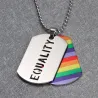 EQUALITY double layer pendant necklace unisexNecklaces