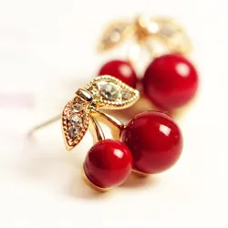 Red cherry earringsEarrings