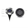 8 LED Buried floor - garden solar light with sensor waterproofSolar lighting