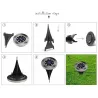 8 LED Buried floor - garden solar light with sensor waterproofSolar lighting