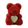 Infinity rose flower teddy bear with heart 40 cmValentine's day