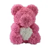 Infinity rose flower teddy bear with heart 40 cmValentine's day