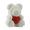 Infinity rose flower teddy bear with heart 40 cmValentine's day