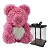 Infinity rose flower teddy bear with heart 40 cmValentine's day