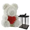 Infinity rose flower teddy bear with heart 40 cmValentine's day