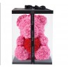 Infinity rose flower teddy bear with heart 40 cmValentine's day