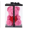 Infinity rose flower teddy bear with heart 40 cmValentine's day