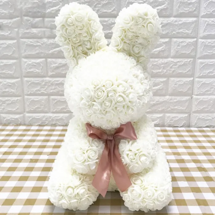 Infinity rose flower easter bunny 40 cmValentine's day
