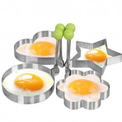 Stainless steel mould shaper for frying eggs & pancakesEgg shapers