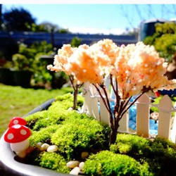 Garden decoration - mini red white dot mushrooms 2cm 10 pcsGarden