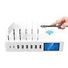8 Port USB charger with wireless charging - Type-C - LED display and standChargers