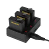 AHDBT-501 battery - three & dual ports USB charger for GoPro 7 /6 / 5 Action CameraBattery & Chargers