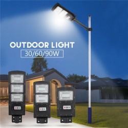 30W - 60W - 90W LED solar street light lamp - PIR motion sensor - remote control - waterproof