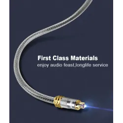 Toslink EMK - premium - digital optical audio cable - OD8.0mm Spdif gold connector - 1m - 2m - 3m - 5mCables