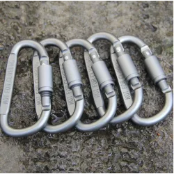 Aluminum carabiner - D type quick hook 6 pcsSurvival tools