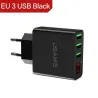3.4A smart fast 3 port USB charger with LED display - EU plugChargers