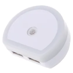 LED dual USB charger plug with sensor lightChargers