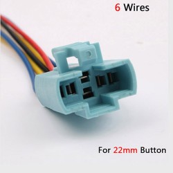 6 wires cable - socket for switch memontary 22mm buttonSwitches