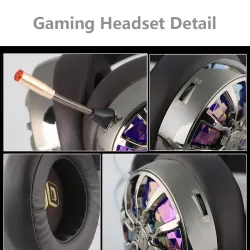 NiUB5 PC65 glowing gaming headset - 3D USB 7.1 PS4 headphones with noise cancelingEar- & Headphones