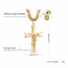Gold stainless steel necklace with crossNecklaces