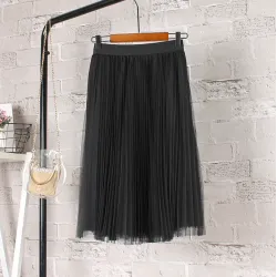 Fashion midi pleated skirtDresses
