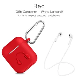 Soft silicone earphone case for Apple AirPods with hookEar- & Headphones