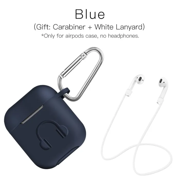 Soft silicone earphone case for Apple AirPods with hookEar- & Headphones