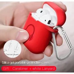Soft silicone earphone case for Apple AirPods with hookEar- & Headphones