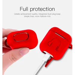 Soft silicone earphone case for Apple AirPods with hookEar- & Headphones