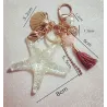 Keychain with starfish & pearlsKeyrings
