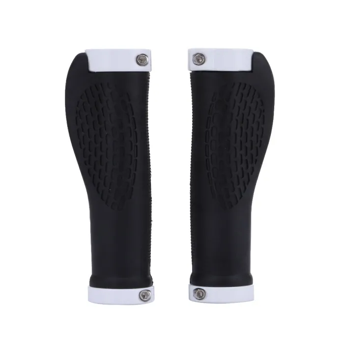 Anti-skid rubber - handlebar grips - for MTB bike - lock-on ends - 2 piecesBicycle
