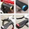 Anti-skid rubber - handlebar grips - for MTB bike - lock-on ends - 2 piecesBicycle